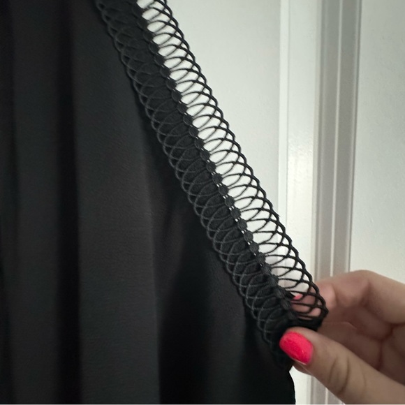 Black Halter Neck Flowy Romper - Picture 2 of 4